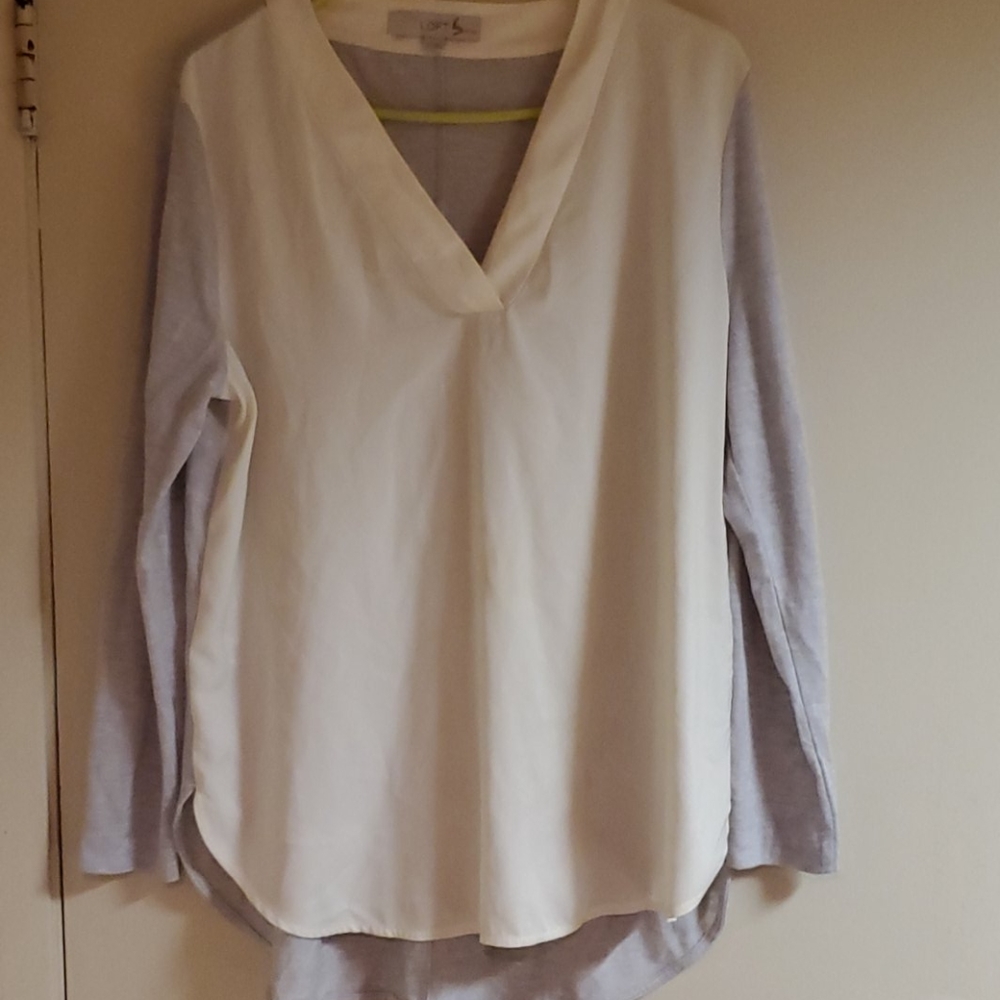 Loft V neck long sleeve